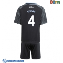 Fotballdrakt Barn Aston Villa Ezri Konsa #4 Bortedraktsett 2025-26 Kortermet (+ Korte bukser)